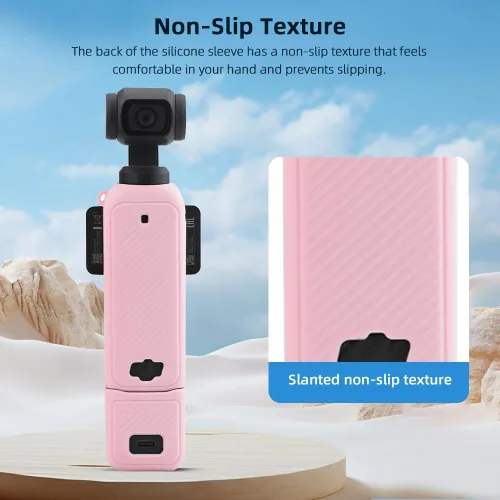 Vista 5 de Funda de silicona Pocket 3 para DJI Osmo Pocket 3, funda protectora de lente resistente a los arañazos Funda compatible con DJI OSMO Pocket 3