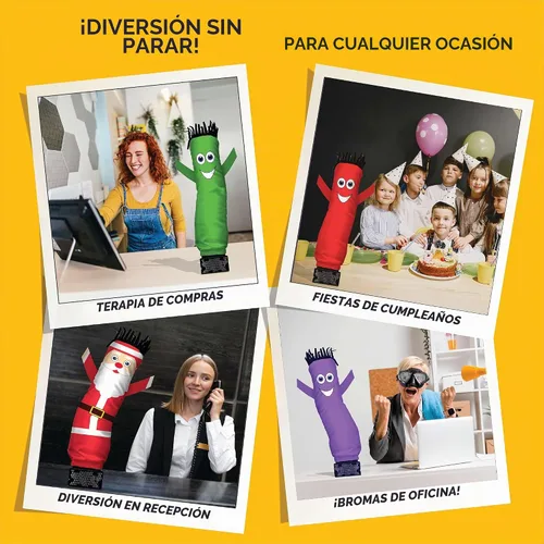 Vista 5 de LookOurWay Juego original de bailarinas de aire de 5.9 ft soplador Azul