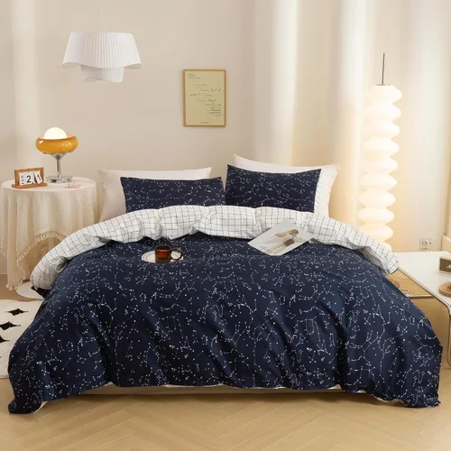 Vista 22 de ECOCOTT Funda de edredón tamaño Queen - Juego de funda de edredón floral verde reversible, ultra suave y transpirable, con cierre de cremallera, 4