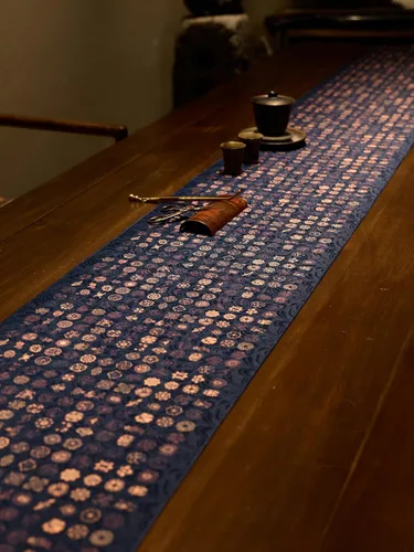 Vista 23 de Extra Long 2-Piece Table Runner Set 118, Waterproof Banquet Table Decor, Double Sided Event Cloth, Heavy Duty Tea Mat, Washable Reversible Brocade