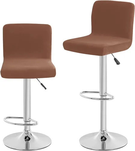 Vista 11 de Fundas de asiento para taburete de bar de terciopelo, fundas cuadradas para taburete de bar, fundas para sillas de altura de encimera (2, negro)