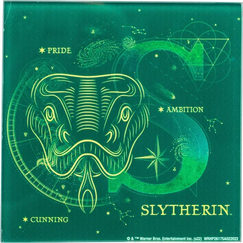 Vista 3 de Silver Buffalo Harry Potter Constellations - Juego de posavasos de cristal de 4 piezas, multicolor (HP26175A)