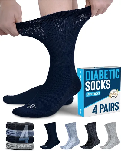 Vista 7 de Doctor's Select Diabetic Socks for Men and Women - Non-Binding Neuropathy Socks for Diabetics Men Non Grip & Grip Socks