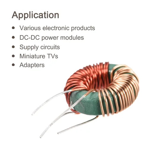 Vista 4 de MECCANIXITY Inductor magnético de bobina de cobre de inductancia toroide 2mH 2A para placa de circuito DIY, paquete de 5