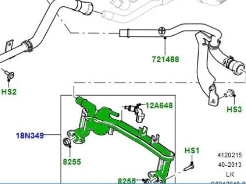 Vista 2 de LAND ROVER TUBO COLECTOR RANGE ROVER 10-12 RANGE ROVER SPORT 10-13 LR4 LR122709 ORIGEN