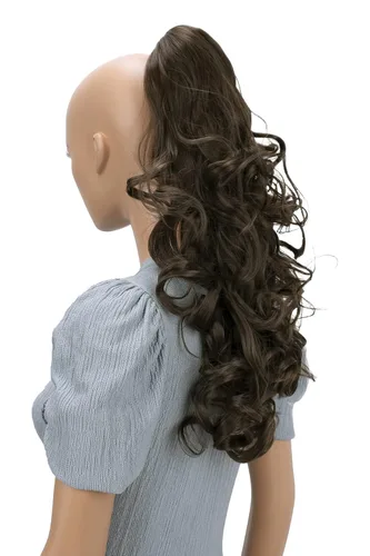 Vista 12 de Prettyshop - Extensión de cola de caballo de 24 pulgadas con clip, larga, voluminosa, ondulada, resistente al calor, color negro H63