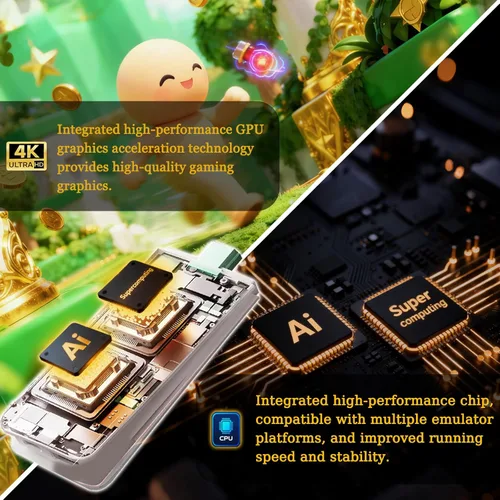 Vista 5 de Retro Gaming Console, Retro Gaming Stick with 40,000+ Classic Game and 23 Game Emulators, Plug & Play 4K HDMI Output Game Console Stick with Dual