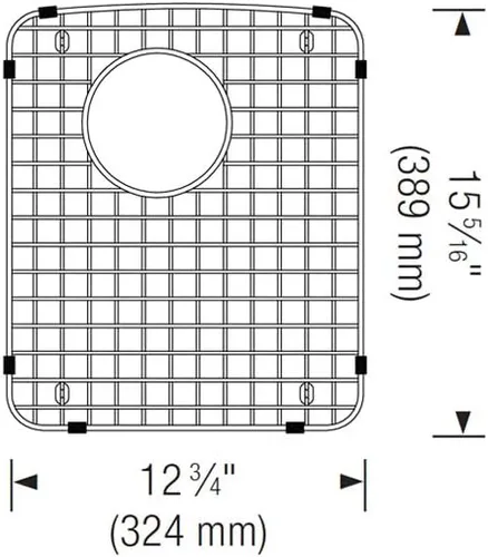 Vista 3 de BLANCO 221009 Rejilla para fregadero, acero inoxidable