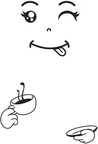 Vista 2 de 2 calcomanías de vinilo con cara sonriente para nevera, cara deliciosa feliz, cocina, pared, refrigerador, calcomanías de vinilo para decoración