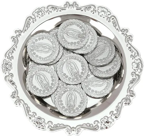 Vista 13 de TINGKU Juego de 13 Monedas de Unidad para Ceremonia de Boda Arras de Boda con Bandeja Placa Boda Arrhae Moneda Católica