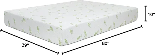 Vista 28 de NapQueen Colchón de espuma viscoelástica con infusión de té verde anula de 10 pulgadas, cama en una caja, colchón certificado CertiPUR-US
