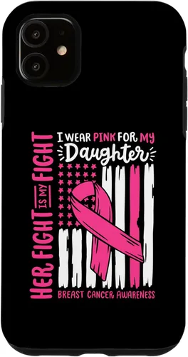 Vista 8 de Breast Cancer Flag I Wear Pink Daughter Her Fight My Fight Case for iPhone 16