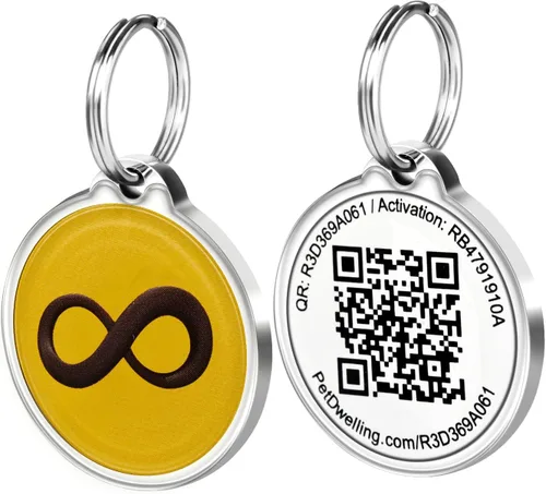 Vista 9 de Pet Dwelling Symbols NFC & QR Code - Etiqueta de identificación inteligente para perro, escaneo fácil, acceso instantáneo al perfil en línea