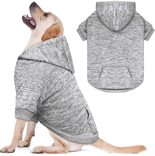 Vista 9 de Suéteres para perros pequeños, sudadera con capucha para perro, suéter de forro polar para mascotas, ropa suave con bolsillo, sudadera con capucha