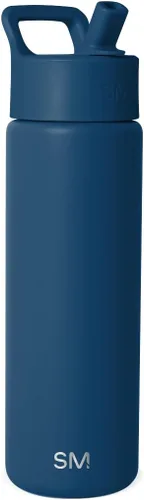 Vista 82 de Simple Modern Botella de agua aislada con pajita 22oz Beige Abedul de almendra (paquete de 1)