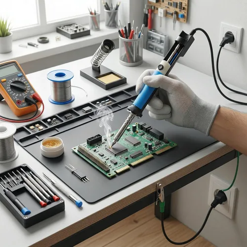 Vista 6 de 40W 2 en 1 función de soldadura eléctrica de succión de estaño desoldar herramienta de soldadura US Plug 110V