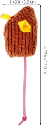 Vista 5 de 6pcs Plush Striped Cat Mouse with Catnip Soft Lightweight Interactive Chew for Indoor Cats and Kittens Wear-Resistant Material for Active Play and