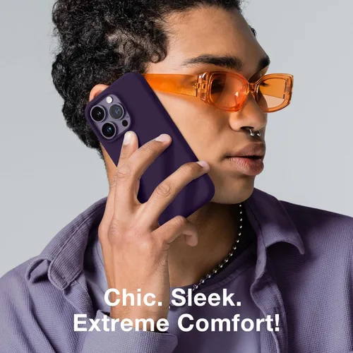 Vista 1573 de GONEZ Funda magnética para iPhone 14, compatible con Magsafe, con protector de pantalla + protector de cámara, forro de microfibra antiarañazos