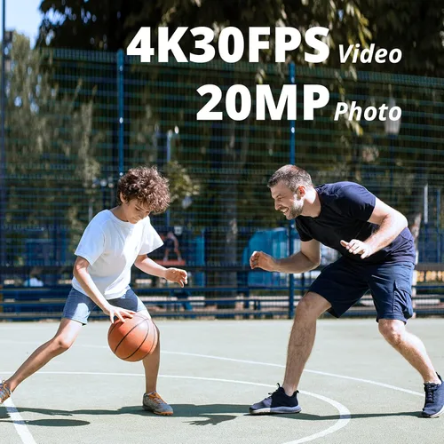 Vista 5 de AKASO Brave 4 Pro 4K30FPS Cámara de Acción - Videocámara Subacuática de 131 pies Cámara Impermeable con Pantalla Táctil EIS Avanzado Control Remoto