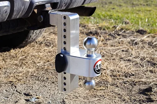 Vista 9 de Weigh Safe Soporte de bola de enganche de remolque ajustable, enganche de caída ajustable de 10 pulgadas para receptor de 2 pulgadas con 2 piezas