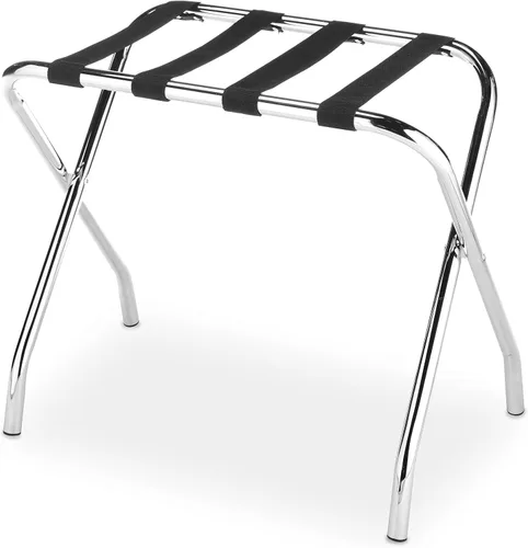 Vista 2 de Whitmor Portaequipajes con estante para accesorios, color negro