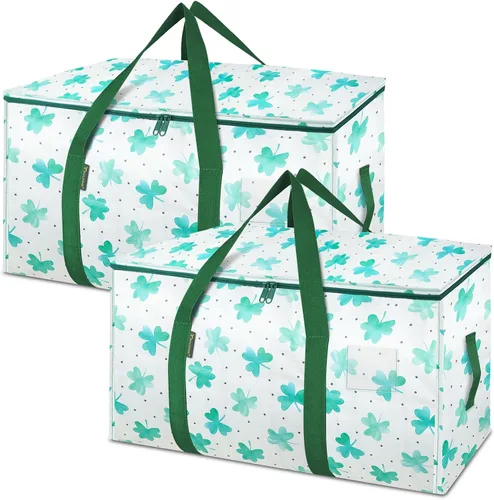 Vista 60 de BALEINE 2 unidades de bolsas de mudanza extragrandes con asas reforzadas, bolsas de almacenamiento resistentes para suministros de mudanza, camping