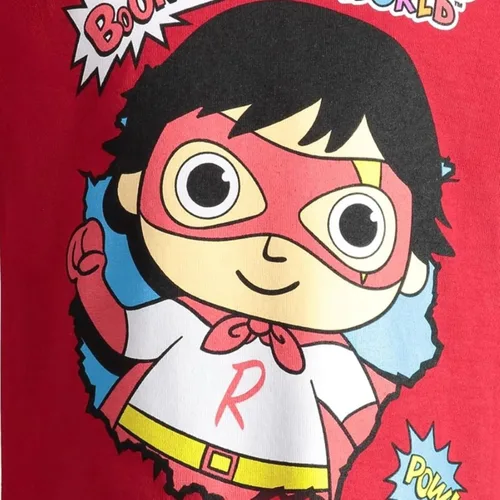 Vista 6 de RYAN'S WORLD Paquete de 2 camisetas Red Titan Combo Panda para niños pequeños a grandes