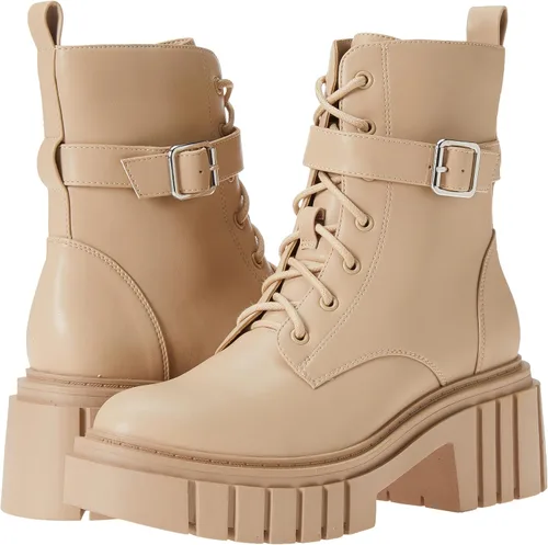 Vista 7 de The Drop Botas de combate con plataforma con cordones Koi para mujer
