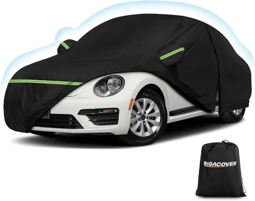 Vista 25 de Funda de automóvil sedán de 2 puertas para Volkswagen Beetle Bug 1960-1980, impermeable, resistente, protección para todo tipo de clima