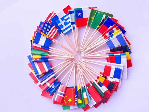 stidsds Banderas de palillos de dientes de 100 países, mini decoración nacional para cupcakes de países pequeños, decoración para fiestas (100
