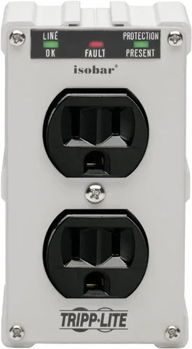 Vista 7 de Tripp lite Isobar Barra protectora con salida de 8 contactos contra sobretensiones, con cable de 25 pies, enchufe de ángulo recto para diagnóstico