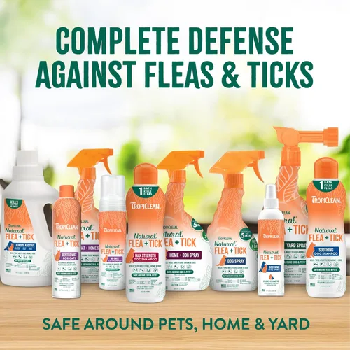Vista 8 de TropiClean Spray natural para pulgas y garrapatas de máxima fuerza para perros, 16 onzas