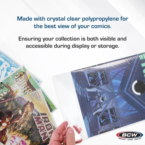 Vista 4 de BCW Bolsas resellables de cómics de la Edad de Plata – 100 unidades, protección para libros de cómics de la Edad de Plata, 7 1/8 x 10 1/2 pulgadas