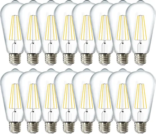 Vista 14 de ST64 - Bombilla de filamento LED de 8.5 W, varios colores y tamaños, 4/16 de pulgada