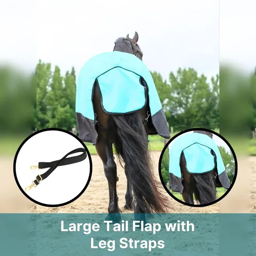 Vista 6 de Resistance Lámina ligera de 600 denier, sin relleno, resistente al agua y transpirable para lluvia de caballos