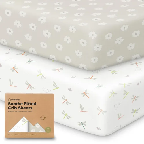 Vista 34 de KeaBabies Paquete de 2 sábanas de cuna orgánicas para niños y niñas - 52x28 Sábanas ajustadas para colchón de cuna, cubierta de jersey de algodón