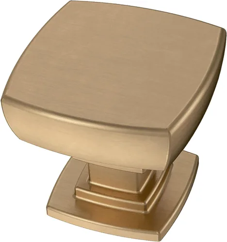 Franklin Brass Parow - Perillas de gabinete (paquete de 5) | Manijas de bronce champán para cajones de muebles de tocador, cocina, puerta, baño |