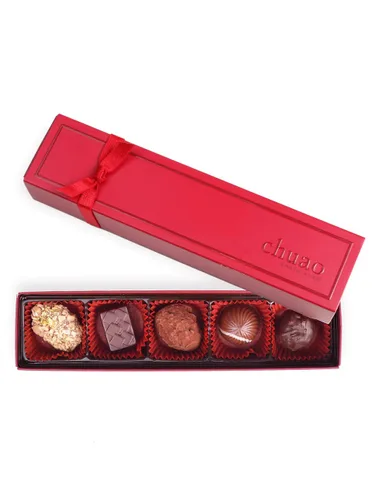 Chuao Chocolatier Chef's Favorites - Caja de regalo de bombones | Gourmet surtido de chocolate negro y con leche artesanal europeo sin conservantes
