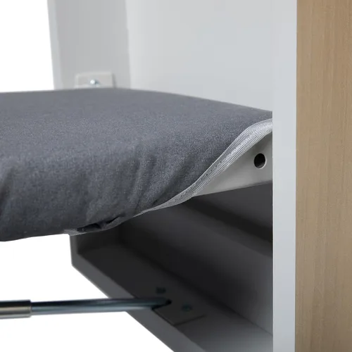 Vista 6 de TIVIT Funda para tabla de planchar Handi-Press Iron-A-Way para montar en la pared, correas ajustables de 42 a 46 pulgadas de largo, Alumitek