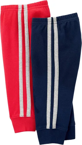 Vista 2 de Simple Joys by Carter's - Pantalones deportivos unisex para bebés, paquete de 4