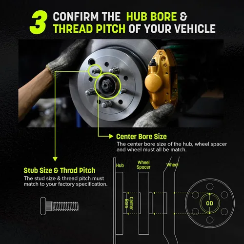 Vista 4 de Adaptadores de rueda de 0.787 in de 5 x 120 a 5 x 114.3 (cubo a rueda) centrado - orificio central de 2.858 in (cuba) a 2.366 in (rueda) compatible