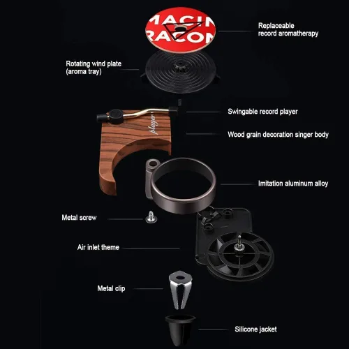 Vista 3 de Ambientador de aire del coche, difusor del tocadiscos del diseño del tocadiscos del fonógrafo