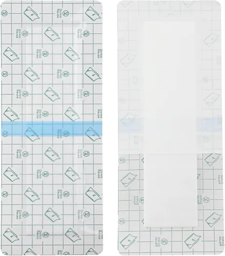 Vista 9 de Vendaje de cirugía de reemplazo de rodilla impermeable Protector de ducha de 4 x 6 pulgadas, almohadilla de tocador para isla con bordes, gasa