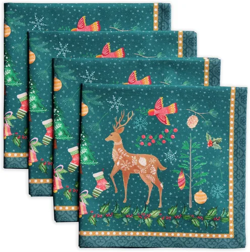 Vista 27 de Maison d' Hermine Juego de 4 servilletas de tela 100% algodón, suaves y duraderas, servilletas cuadradas reutilizables para uso diario, lavables