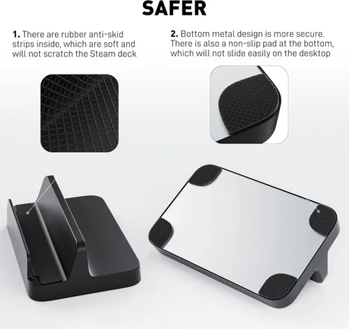 Vista 3 de GLDRAM Base de soporte compatible con válvula de vapor 2021, base de soporte negra para cubierta de vapor con 6 tapas de pulgar, base de metal