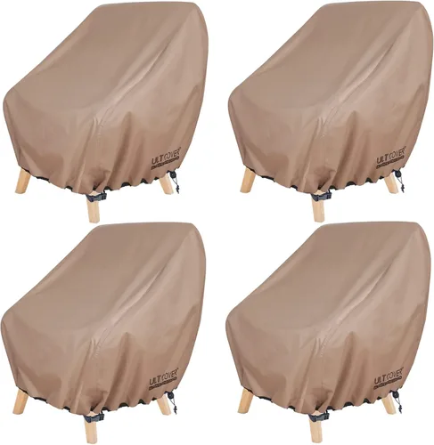 Vista 9 de ULTCOVER Funda impermeable para silla de patio – Funda para silla de césped individual para asiento profundo, paquete de 4 unidades, se adapta a