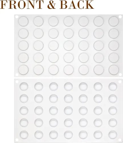 Vista 4 de Funshowcase Mini bandeja redonda del molde del silicón del disco por la cavidad 0.9x0.9x0.4inch 35 cavidades