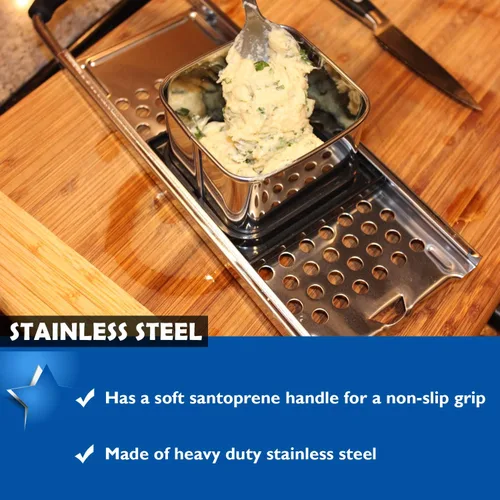 Vista 7 de Fabricante de Spaetzle de acero inoxidable de grado premium con mango de agarre cómodo, fabricante tradicional de fideos de huevo alemán