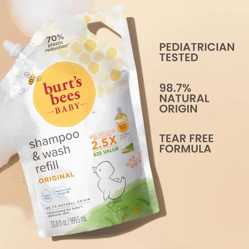 Vista 23 de Burt's Bees Baby Shampoo and Baby Wash Refill