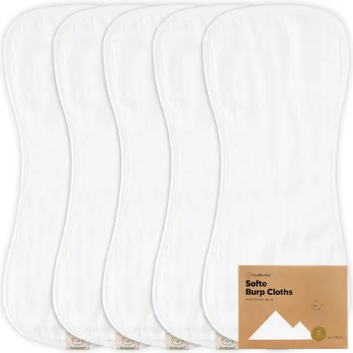 Vista 10 de 5 paquetes de paños de muselina para babero para bebé niño, niña - Paños de babero para bebé muy absorbentes, paños de muselina de algodón de bambú